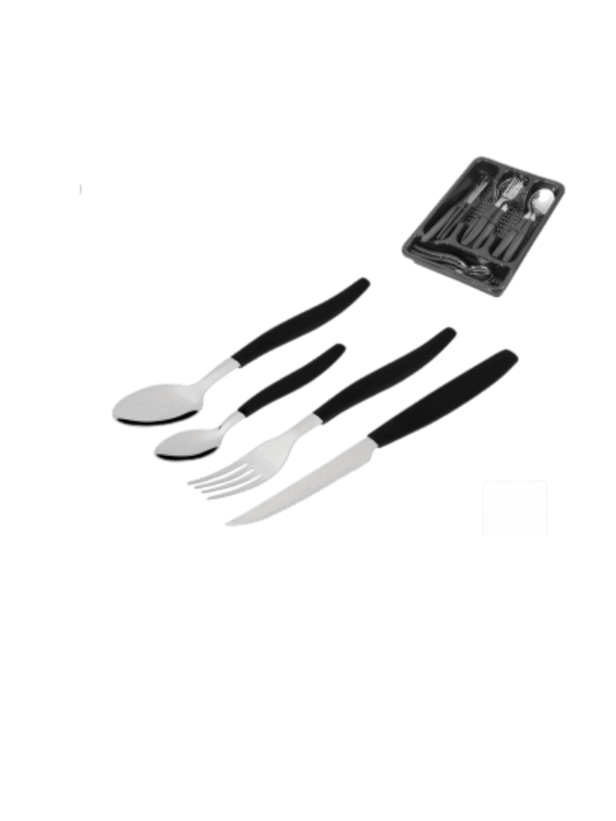 Jgo Cubiertos 24 Pzs Negro 2548 Lion Tools
