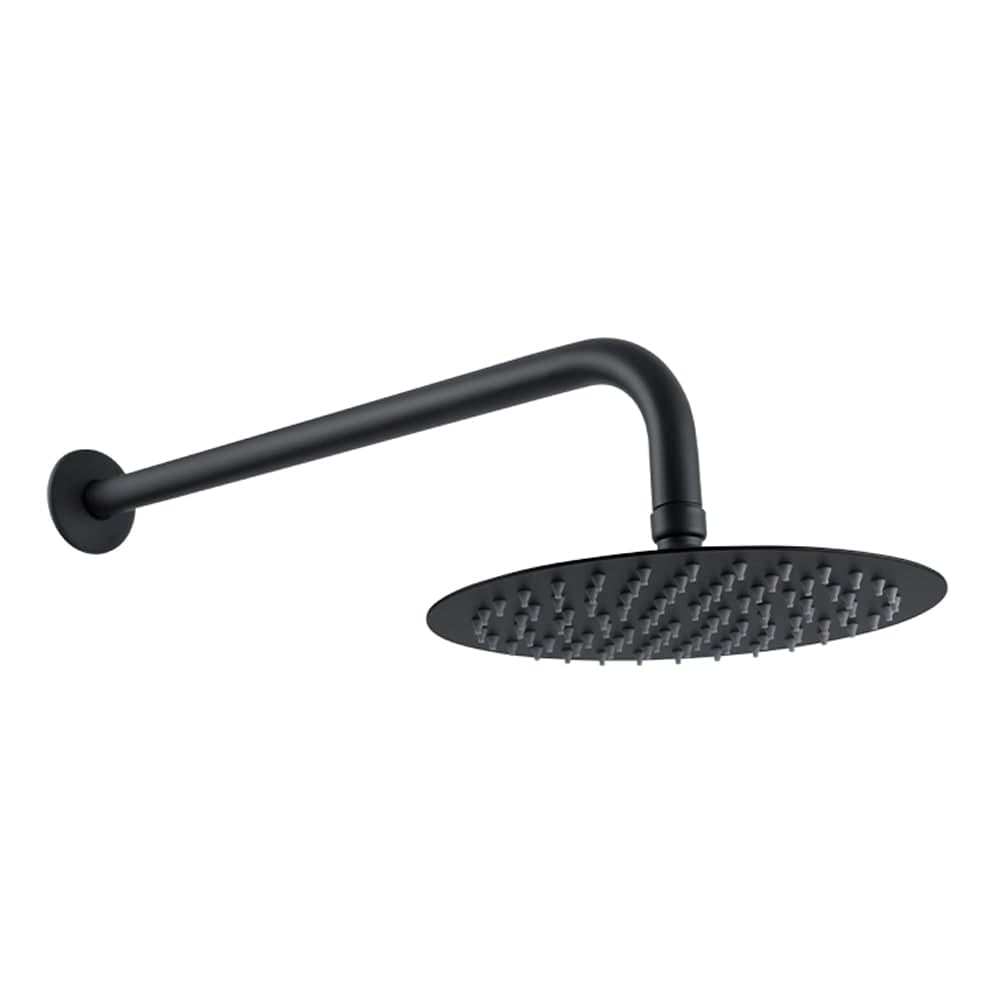 Regadera Redonda C/Brazo 8" Negro Mate 4518R.2 Dica
