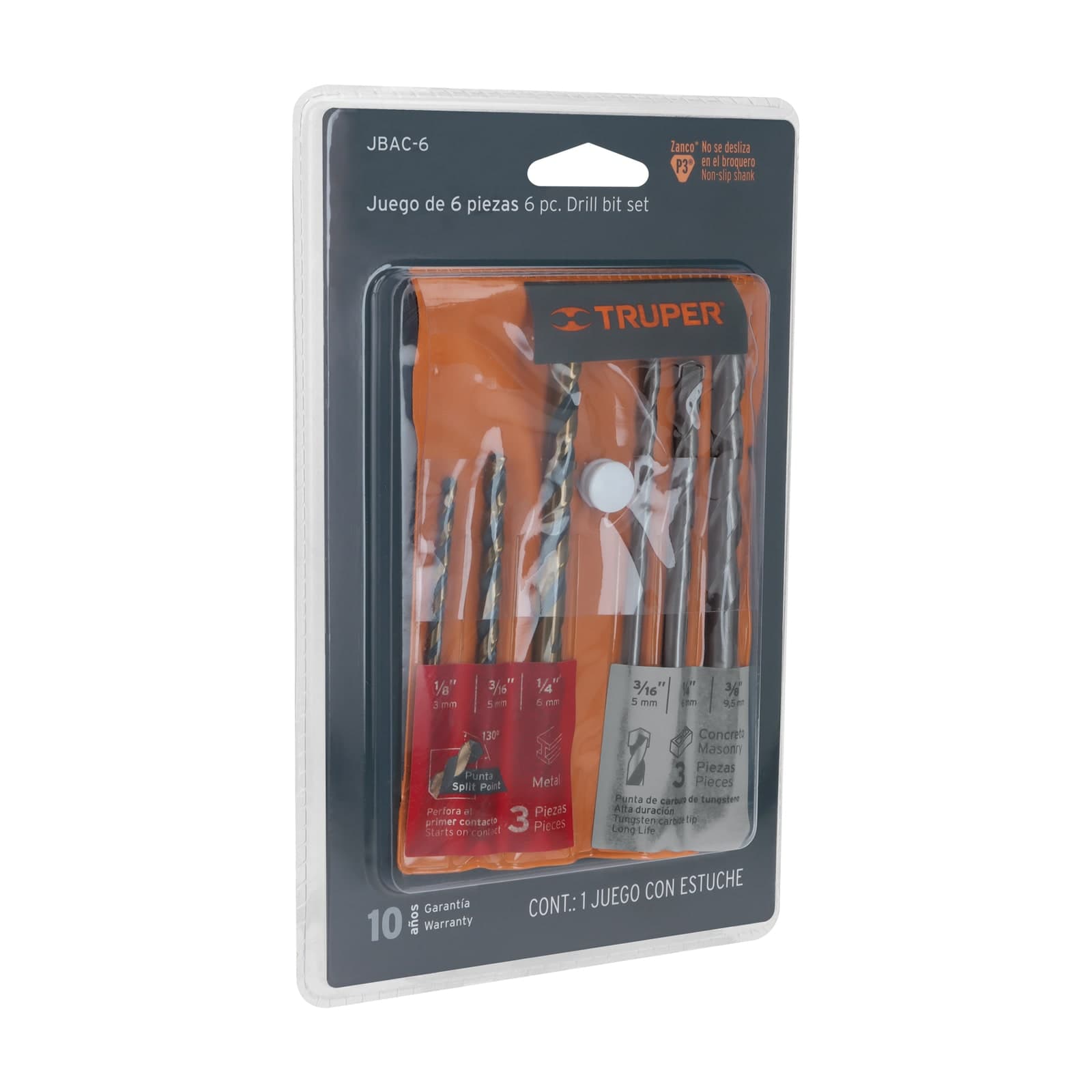 Jgo Brocas P/Metal y Concreto 6 Pzs JBAC-6 Truper