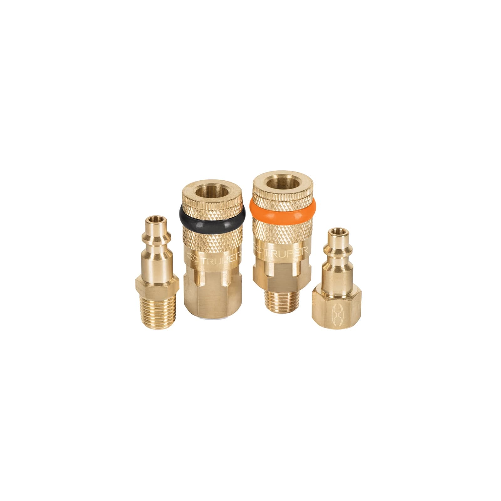 Jgo Coples y Conectores Rapidos Laton CORAL-4 Truper