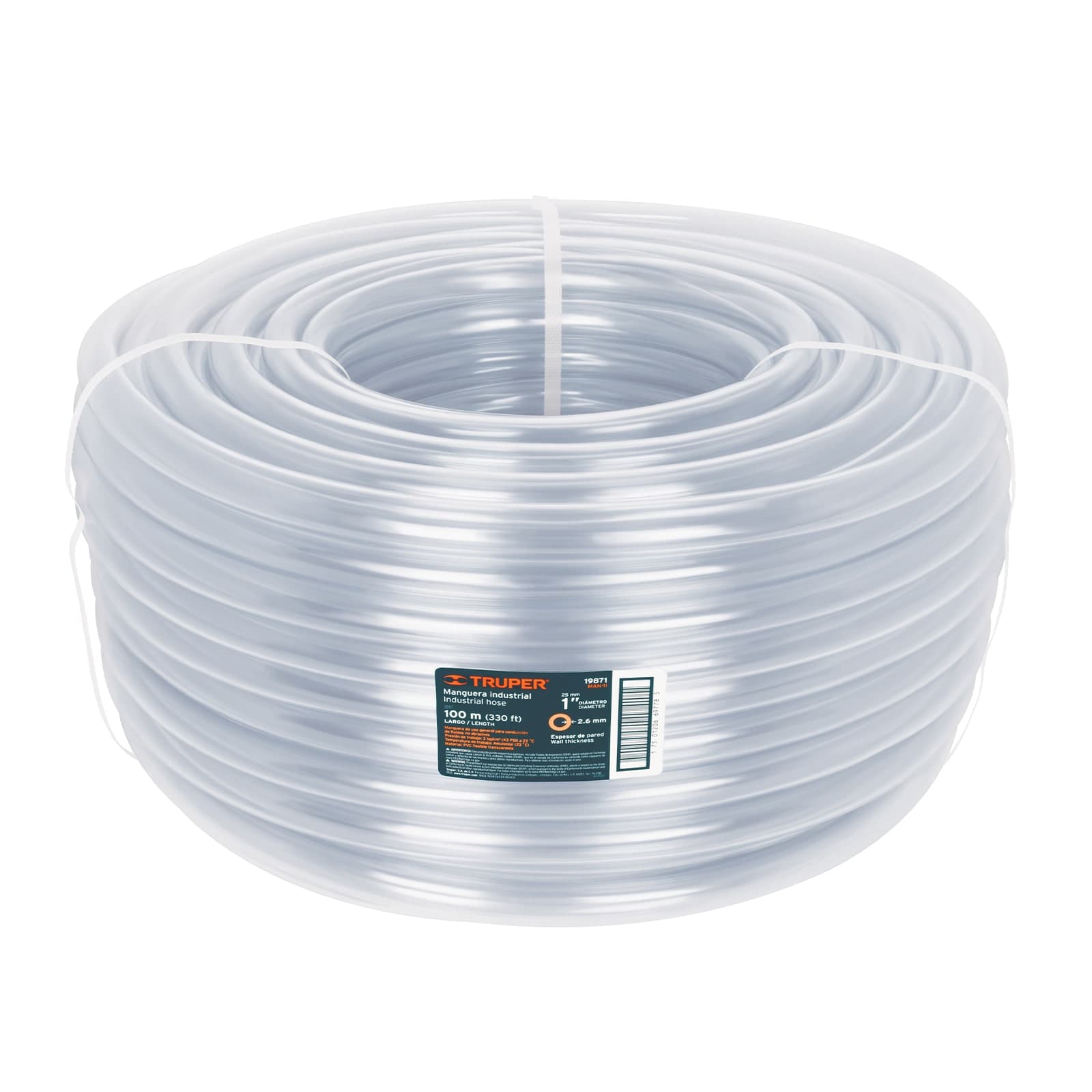 Manguera Industrial Transparente 1" x 1 MT MAN-1I Truper