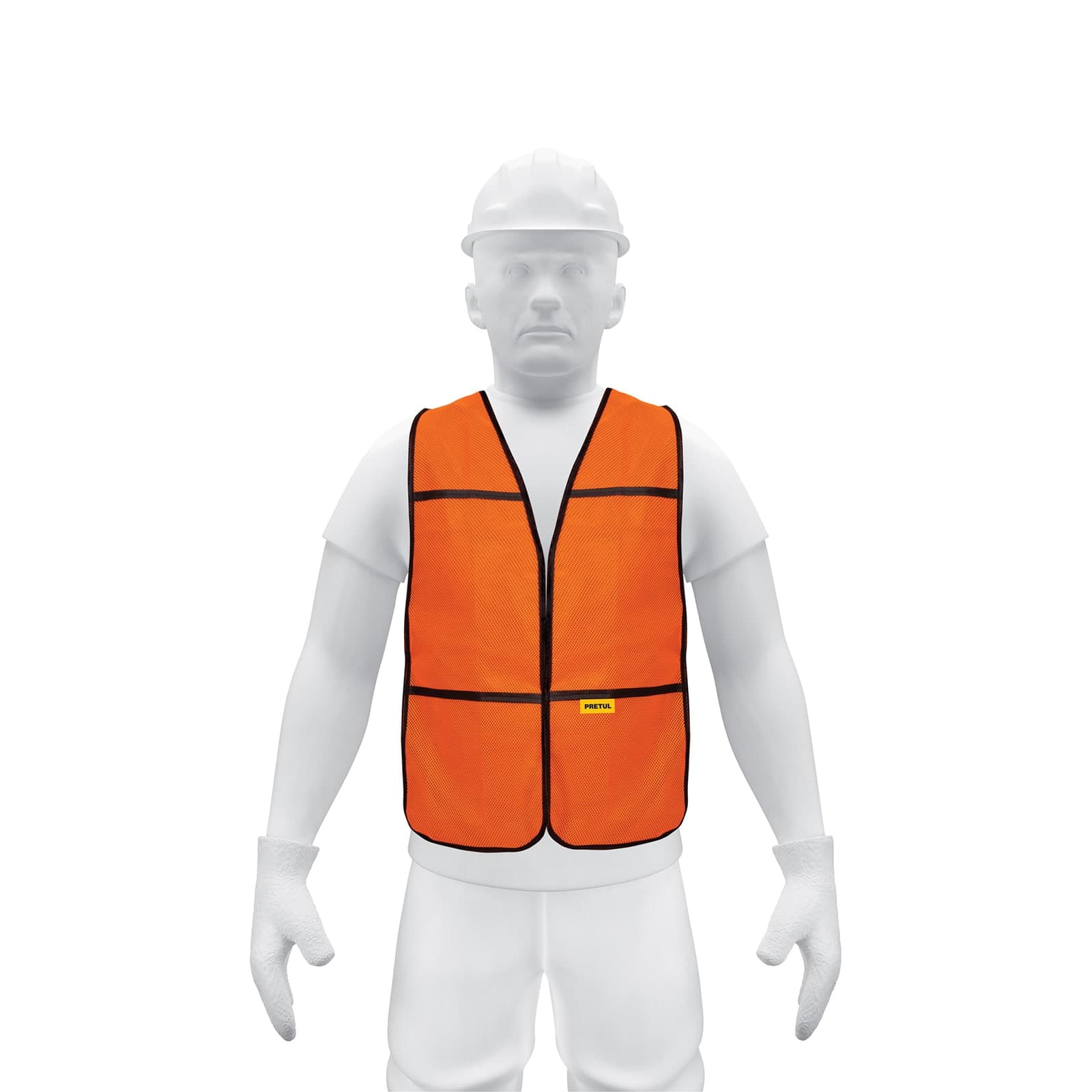 Chaleco de Seguridad Uso de Dia Naranja CHS-100N Pretul