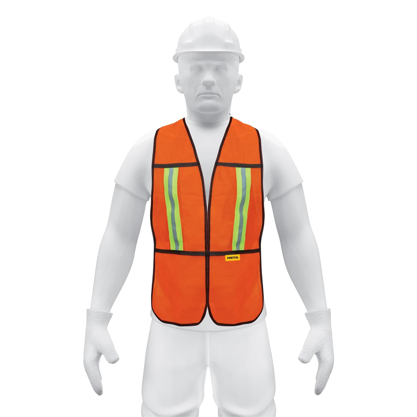 Chaleco de Seguridad C/Cintas Reflejantes Naranja CHS-200N Pretul