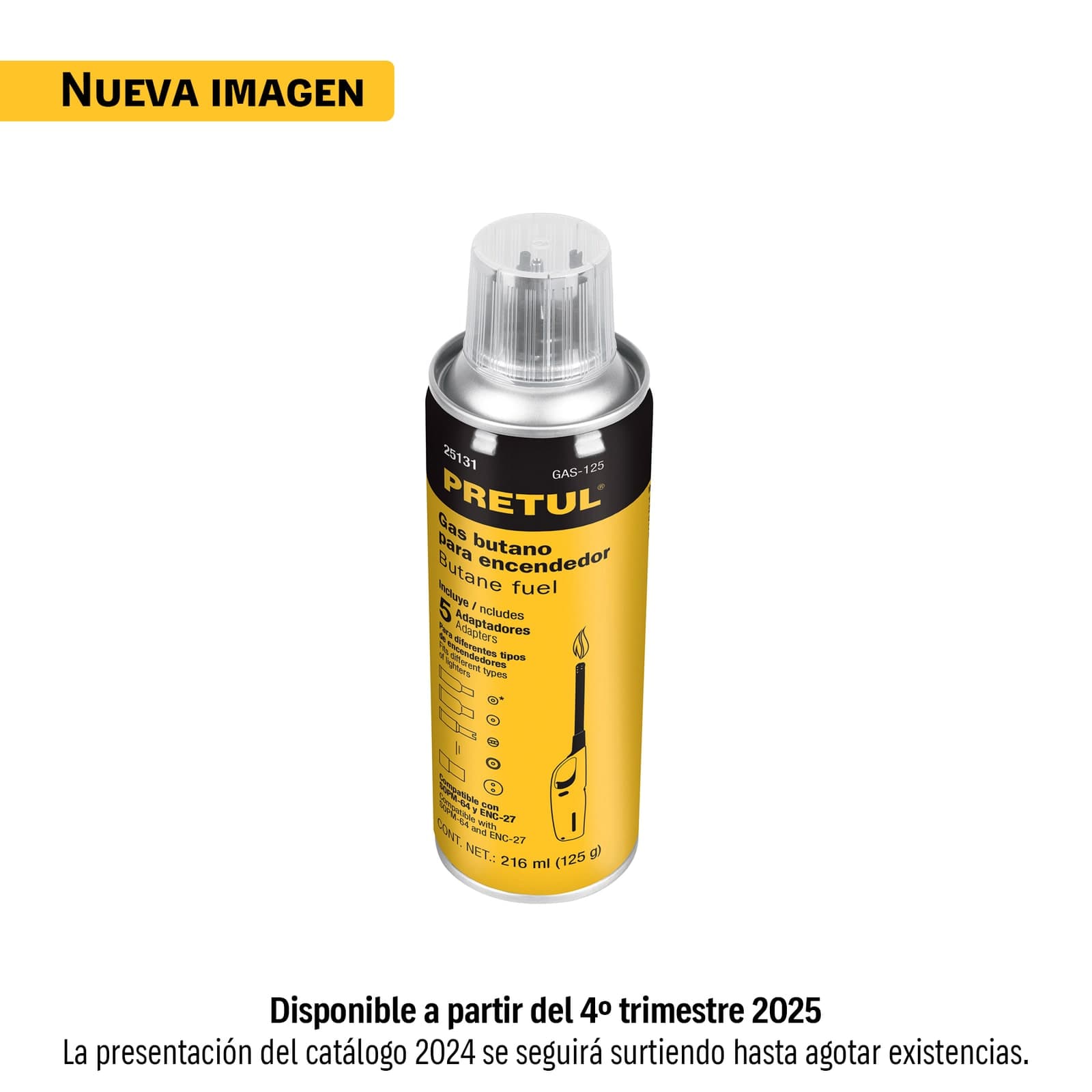 Lata Gas Butano P/Encendedor GAS-125 Pretul