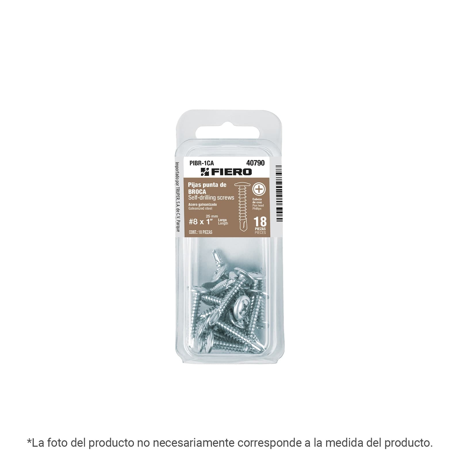 Pija Punta Broca Cabeza Cruz Blister 3/4" 22 Pzs PIBR-3/4CA Fiero
