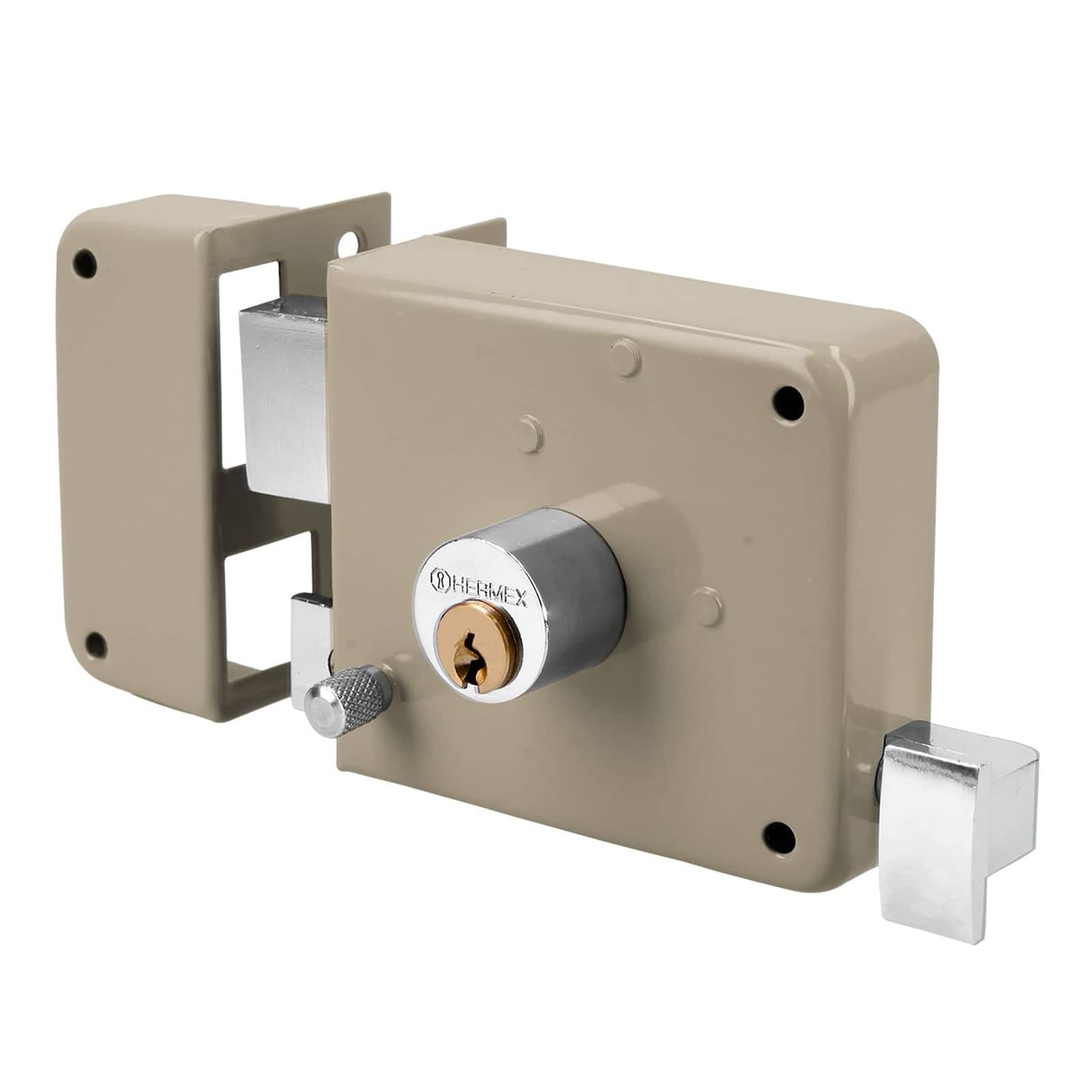 Chapa Monta Facil Izquierda Blister Llave Tradicional CS-70IB Hermex