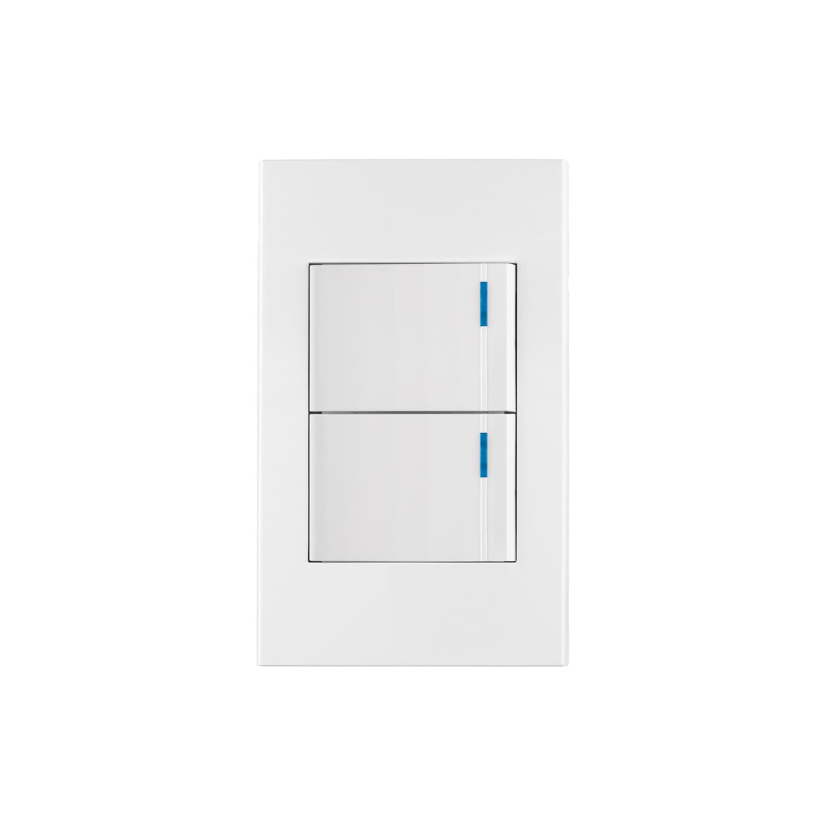 Placa Armada 2 Apagadores Linea Española Blanco PA-APDO15-EB Volteck