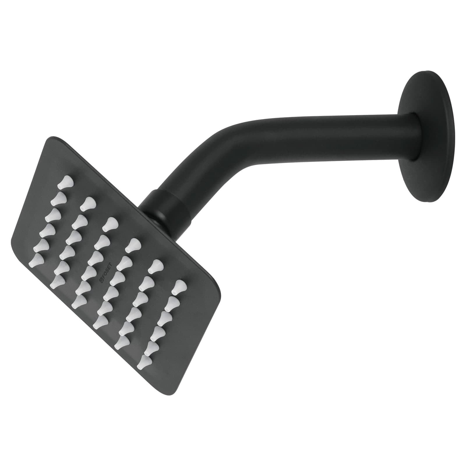 Regadera Cuadrada 4" Negro R-413M Foset