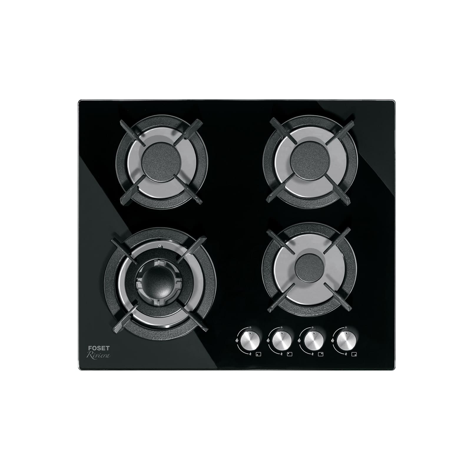 Parrilla Gas P/Empotrar 4 Quemadores Vidrio PAE-604GV Foset