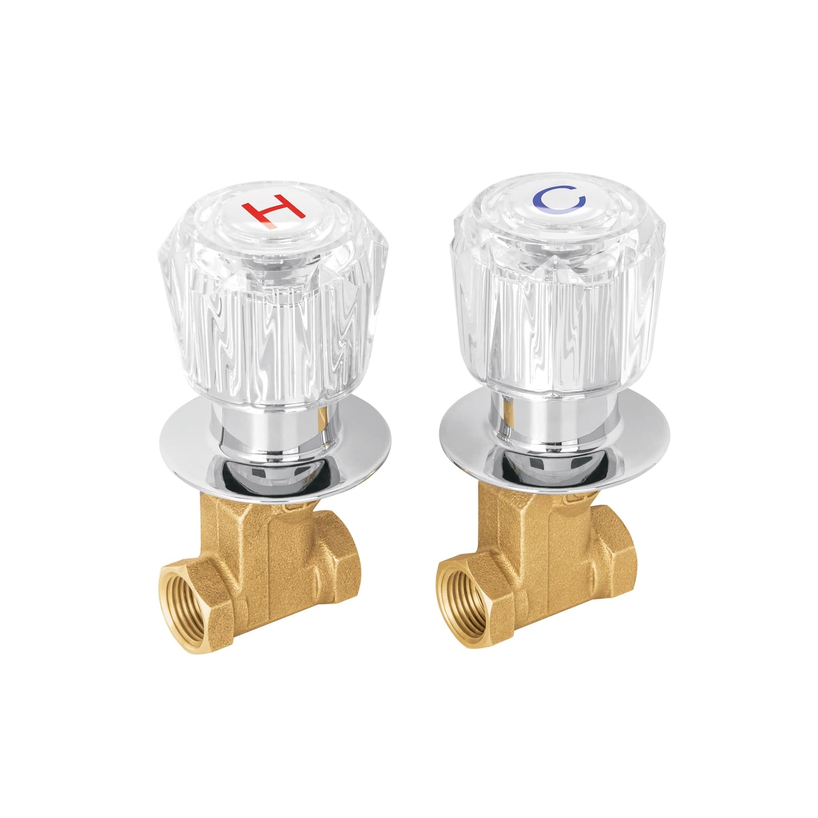 Llave Regadera Roscable 1 Pza Maneral Acrílico E-052A Foset