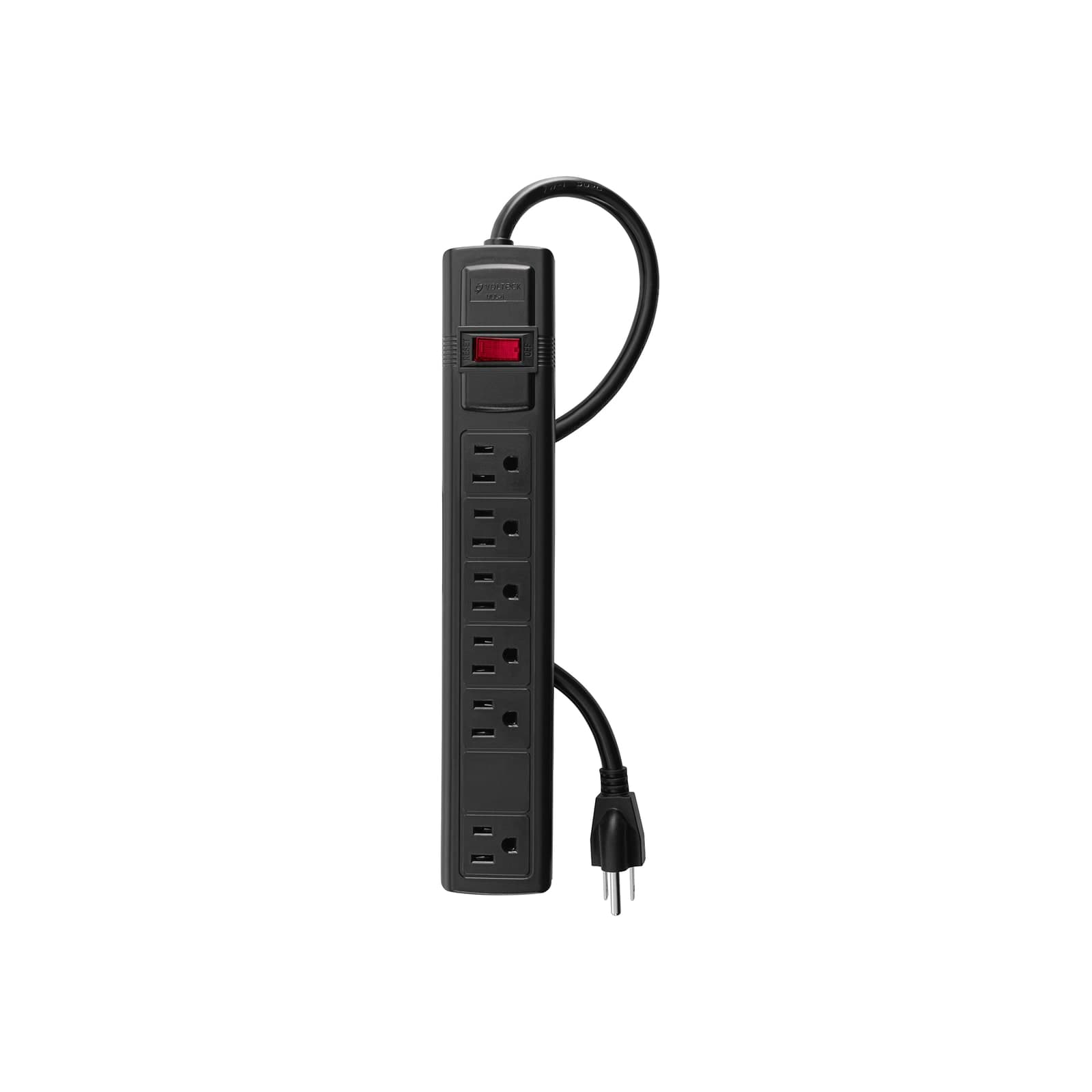 Multicontacto 6 Entradas Negro 16 Awg MUL-6N Volteck