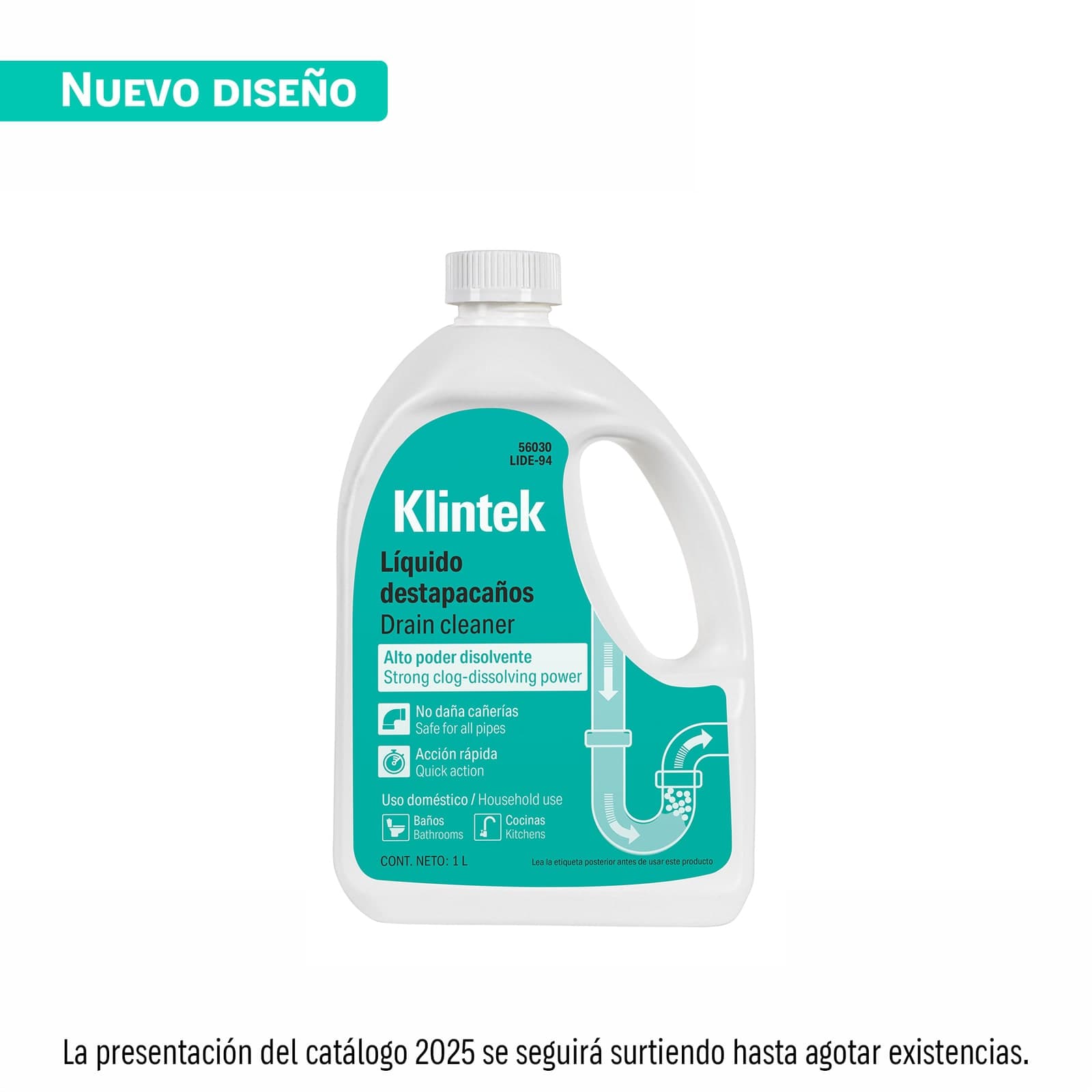 Liquido Destapacaños 946 ML LIDE-94 Klintek