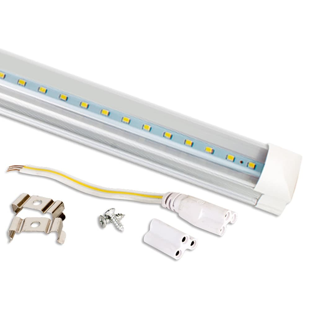 Tubo C/Base LED Transparente Luz Blanca 18 W 120 CM T8 LAM-028 Kley