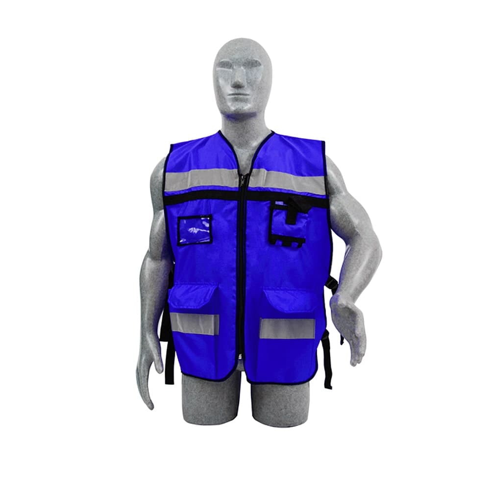 Chaleco de Seguridad C/Cintas Reflejantes Azul Unitalla 137592 Surtek