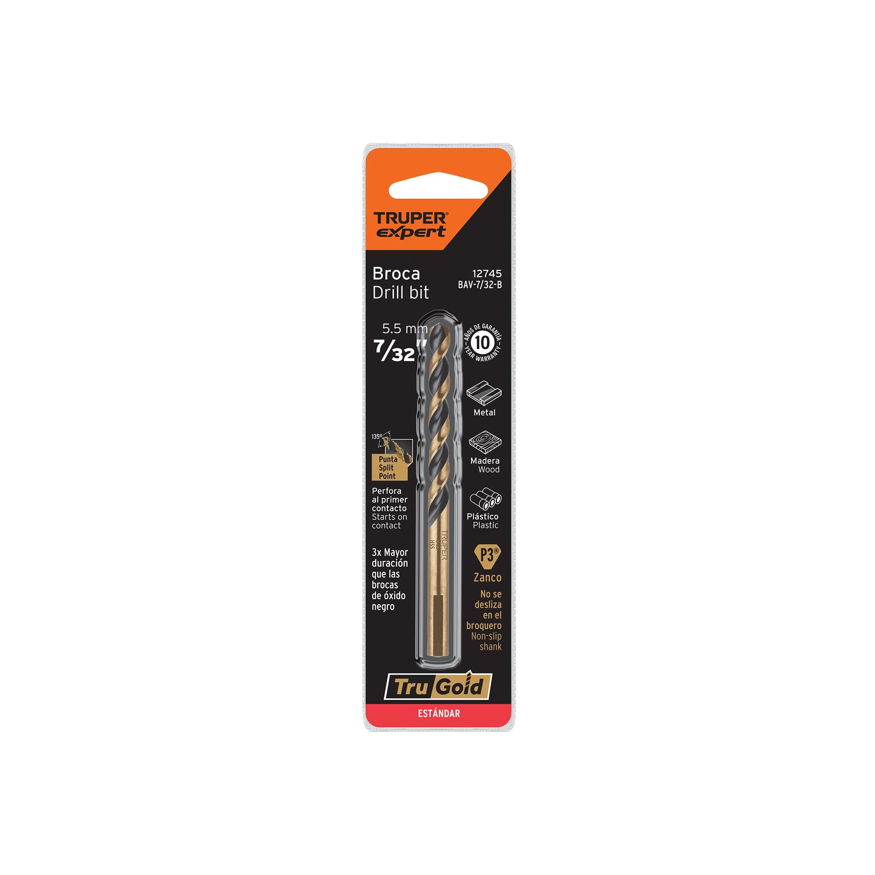 Broca P/Metal 7/32" BAV-7/32-B Truper
