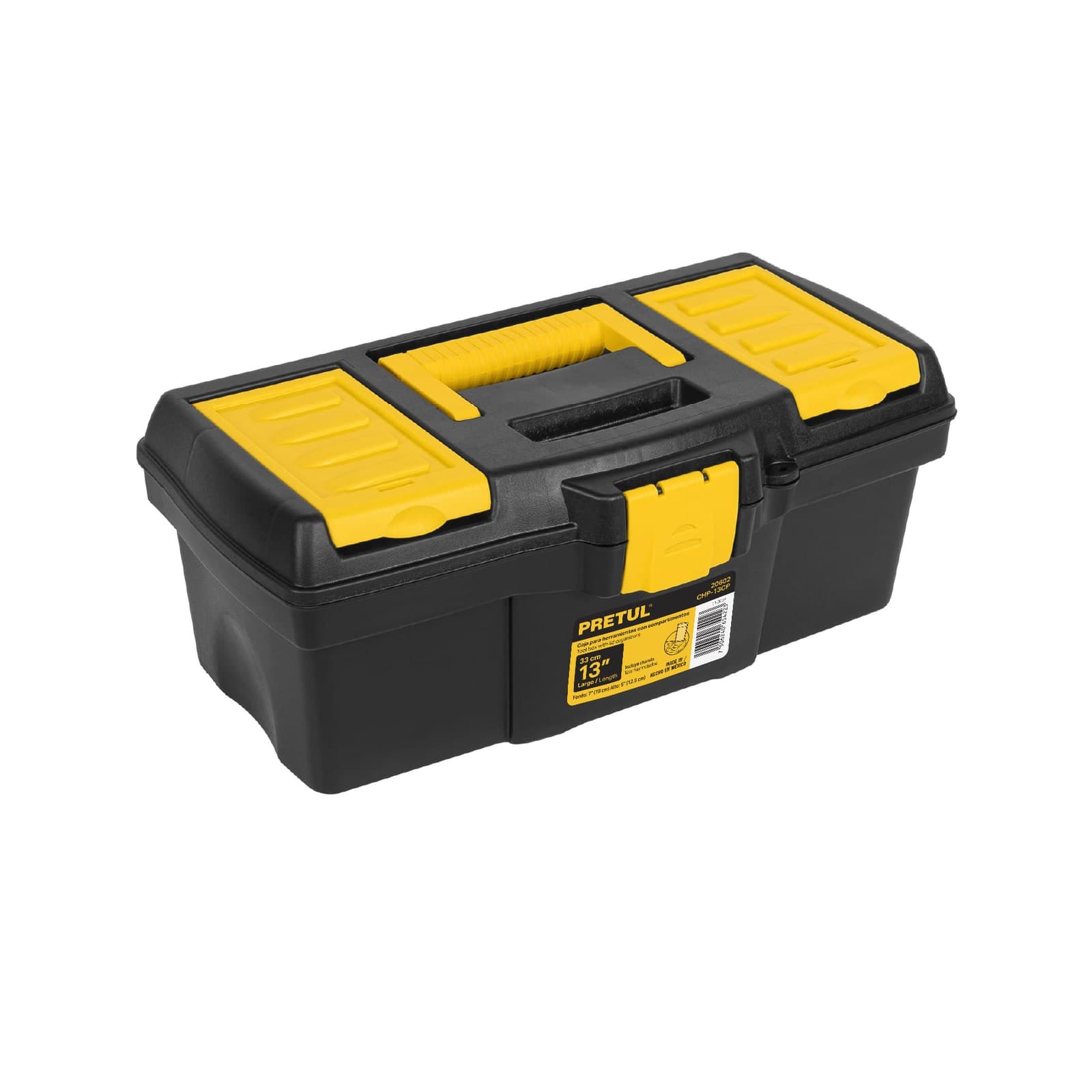 Caja P/Herramientas C/Compartimentos 13" CHP-13CP Pretul