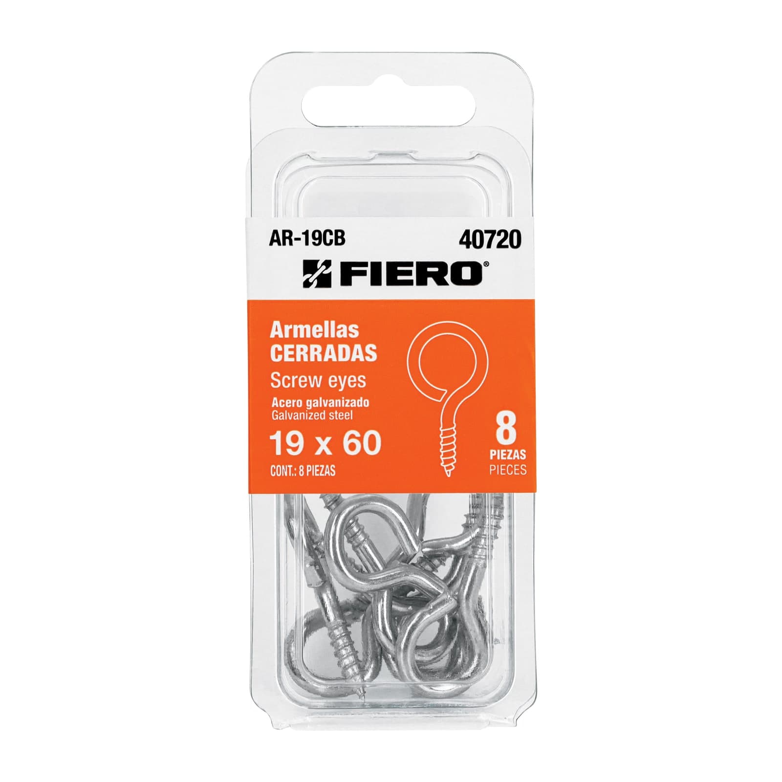 Armella Cerrada 19 x 60 Blister 8 Pzs AR-19CB Fiero