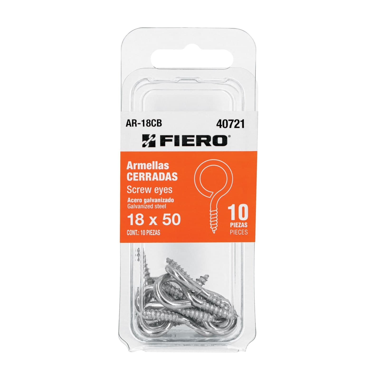 Armella Cerrada 18 x 50 Blister 10 Pzs AR-18CB Fiero