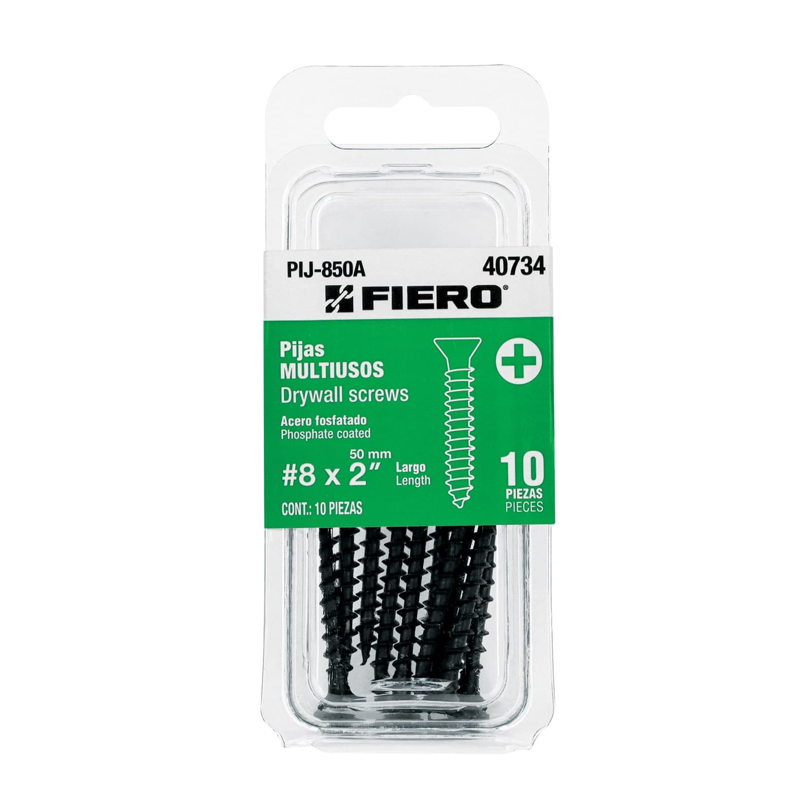 Pija Negra Blister #8 x 2 10 Pzs PIJ-850A Fiero