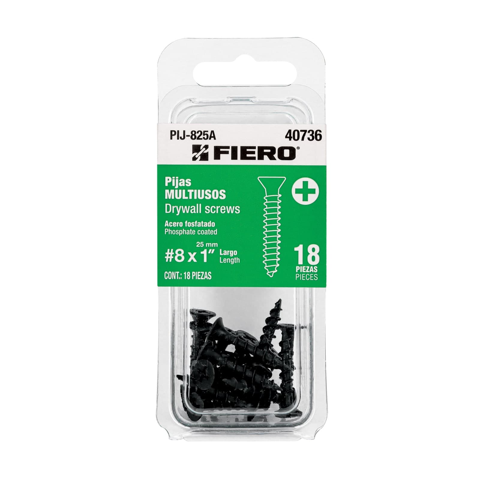 Pija Negra Blister #8 x 1 18 Pzs PIJ-825A Fiero
