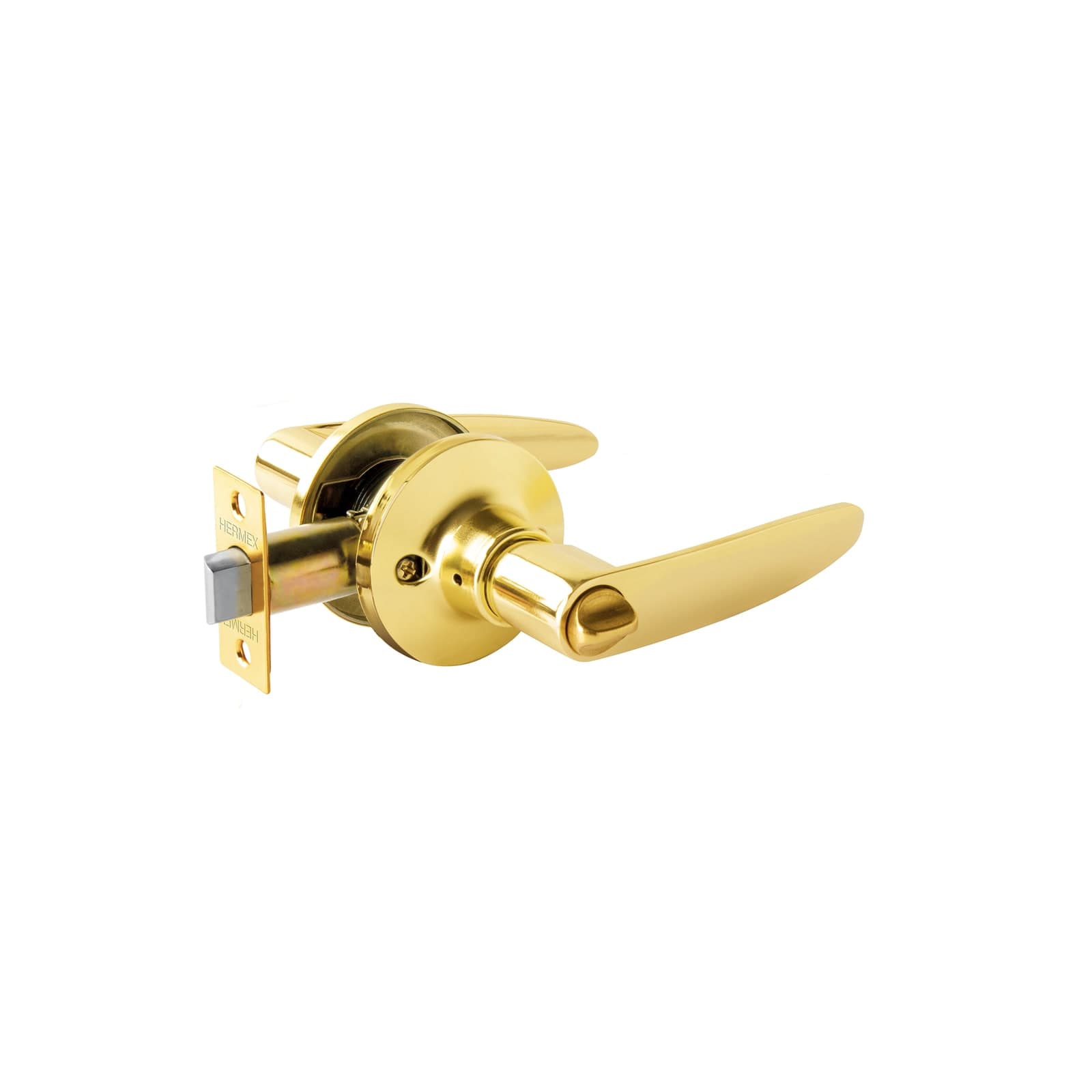 Cerradura Manija P/Baño Blister Laton Brillante CEMA-1B Hermex