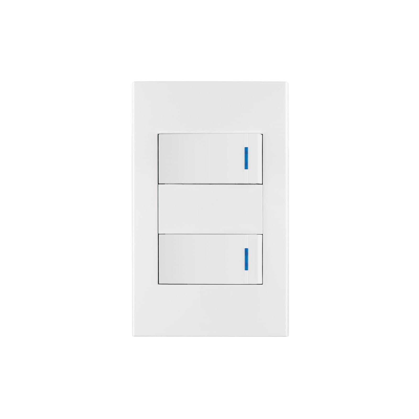 Placa Armada 2 Apagadores Linea Española Blanco PA-APDO1-EB Volteck