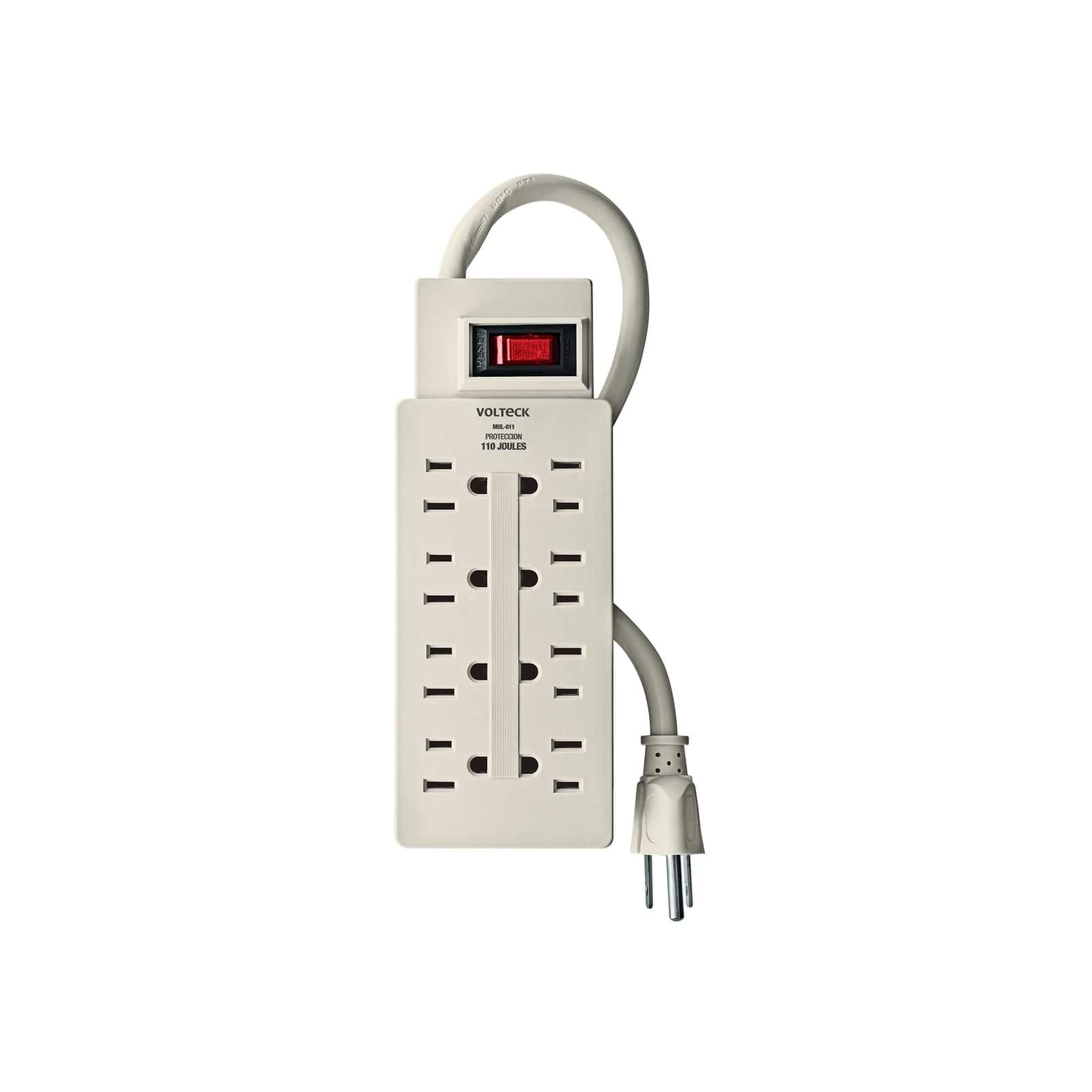 Multicontacto Uso Rudo 8 Entradas MUL-811 Volteck