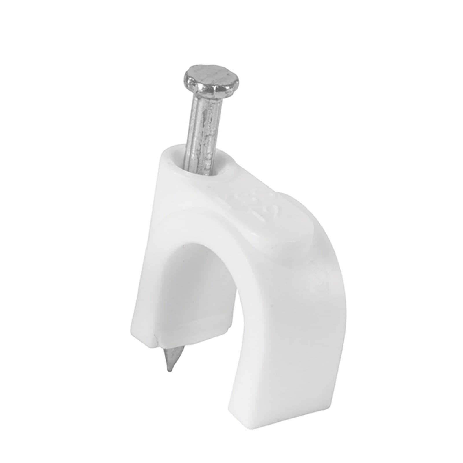 Grapa Redonda P/Cable Blanca 12 MM GCU-12B Volteck