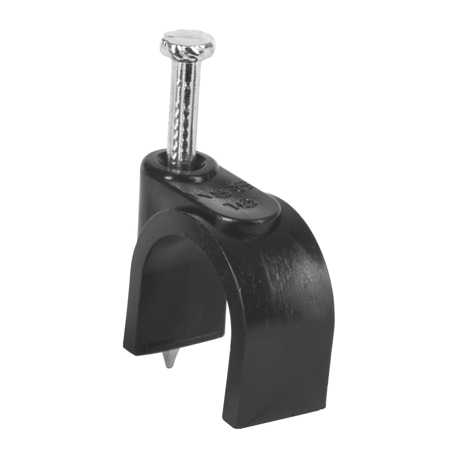 Grapa Redonda P/Cable Negra GCU-16N Volteck