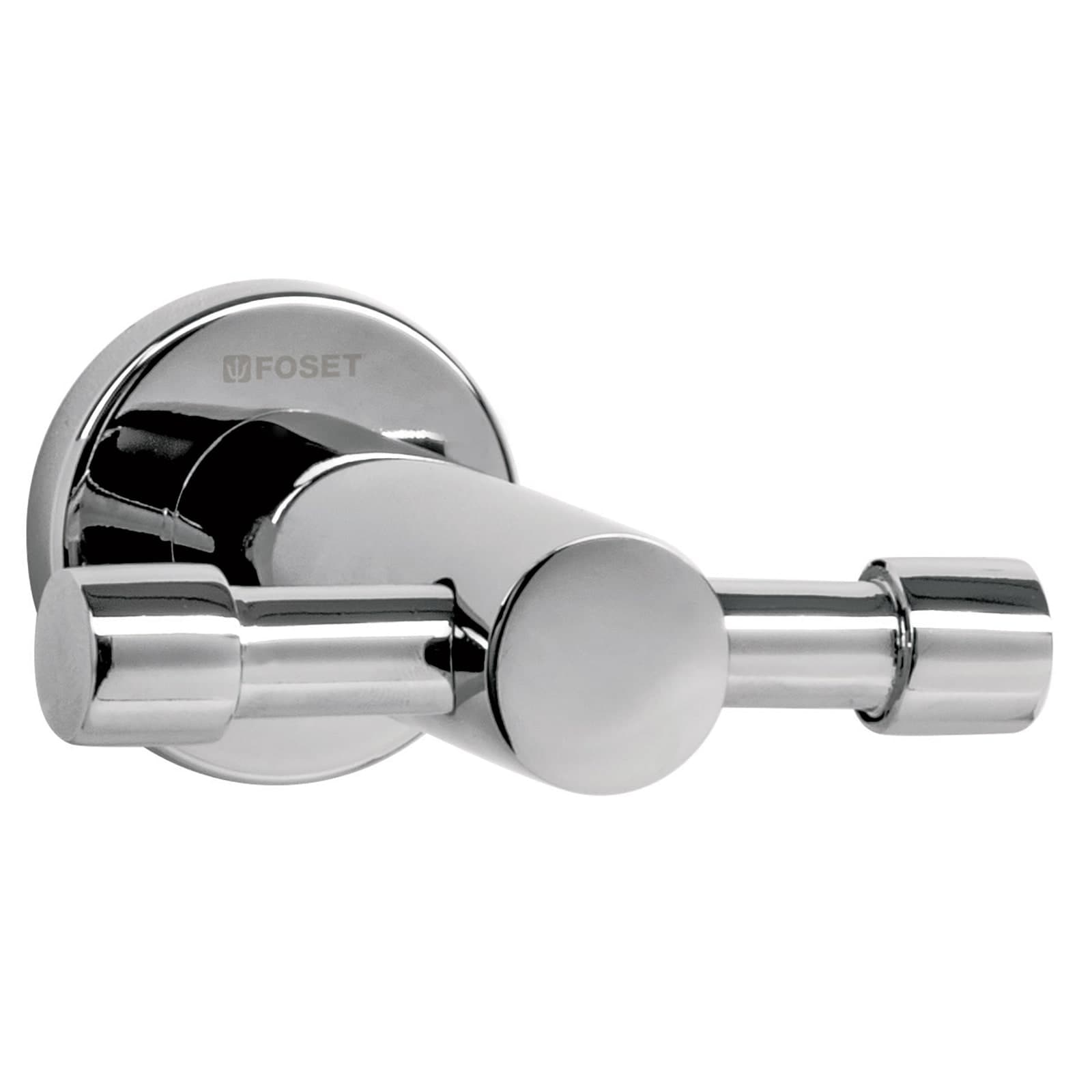 Gancho Doble Metálico Cromo P/Toalla ELA-73 Foset Element