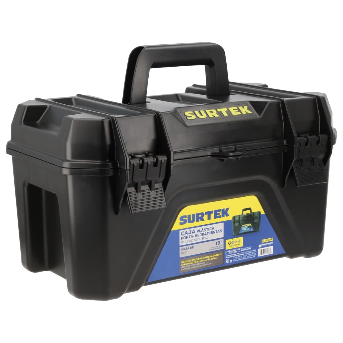 Caja P/Herramientas S/Compartimentos 19" CPS19NP Surtek