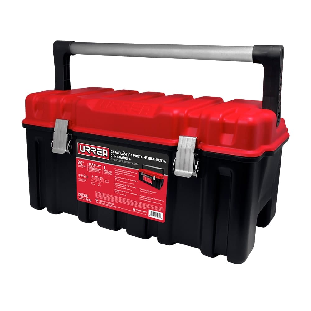 Caja P/Herramientas C/Compartimentos 26" Broches Metalicos CPU26AR Urrea