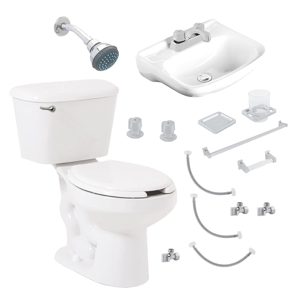 Jgo WC Lavabo Pedestal y Mezcladora C/Accs 52108022 Dica
