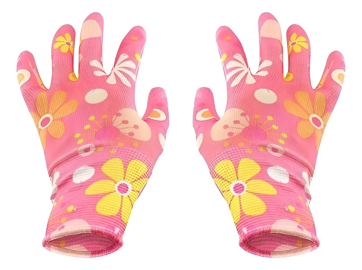 Guantes Textiles Recubierto Nitrilo Rugoso Med Rosa 9011 Santul