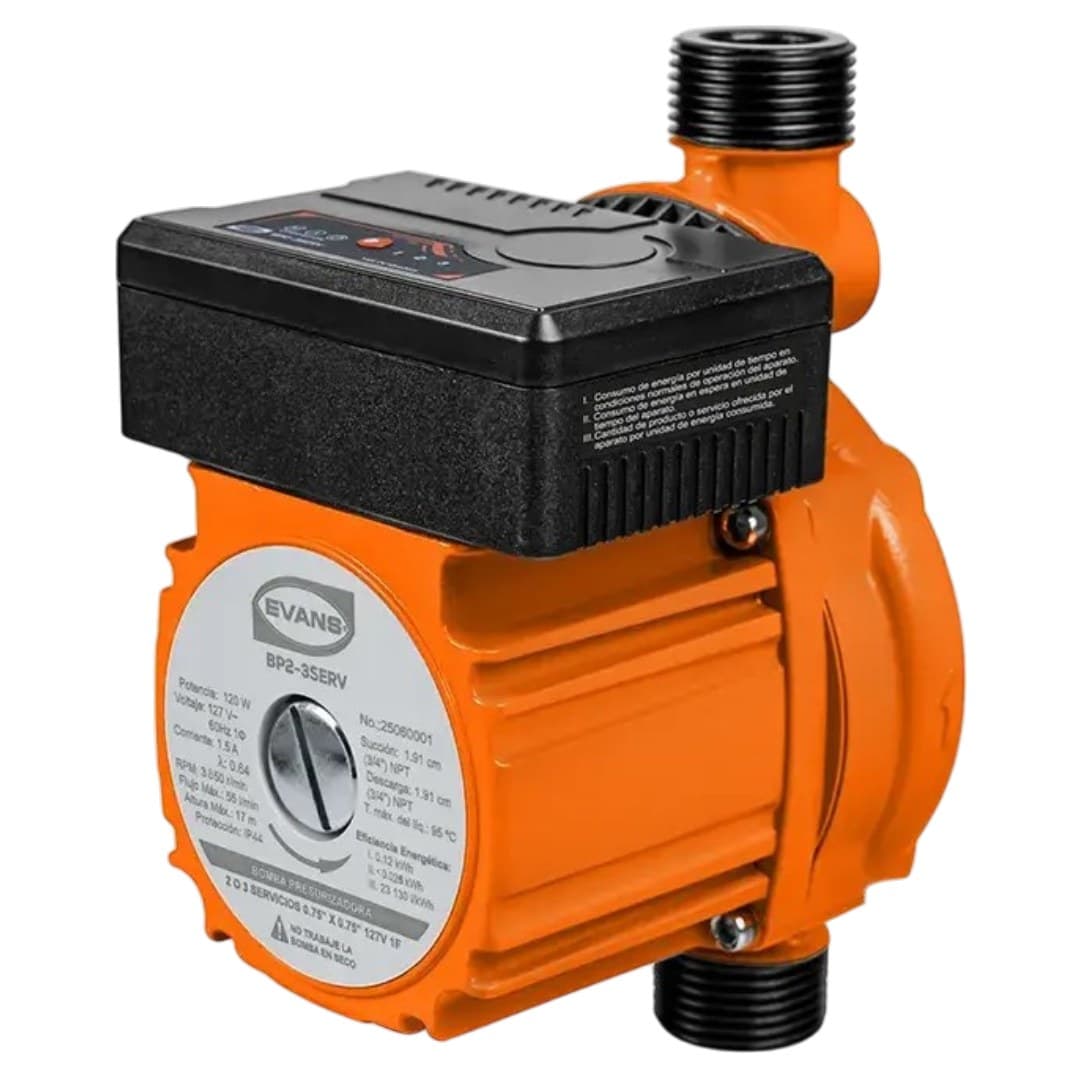 Presurizador 1/3 HP 127 V 35 L/Min 3 Servicios BP300W15-120 Evans