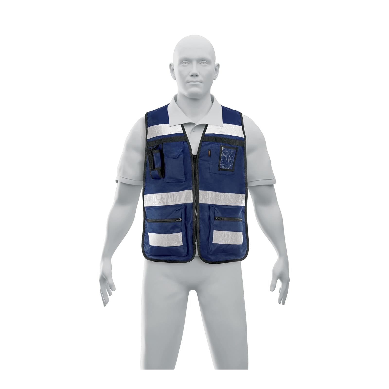 Chaleco Brigadista C/Cintas Reflejantes Azul Marino CHS-900AM Truper