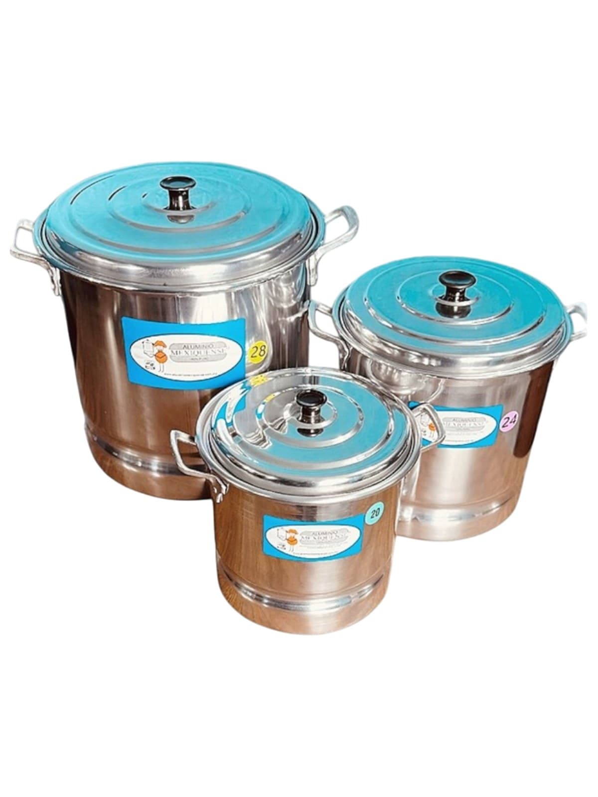 Vaporera 3 Pzs 20-24-28 Aluminio Mexiquense