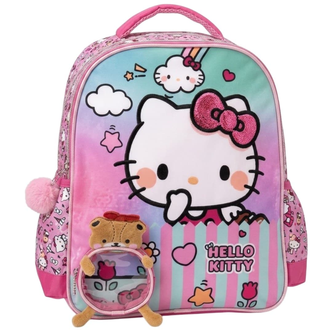Mochila Primaria Niña M190000 Hello Kitty Ruz