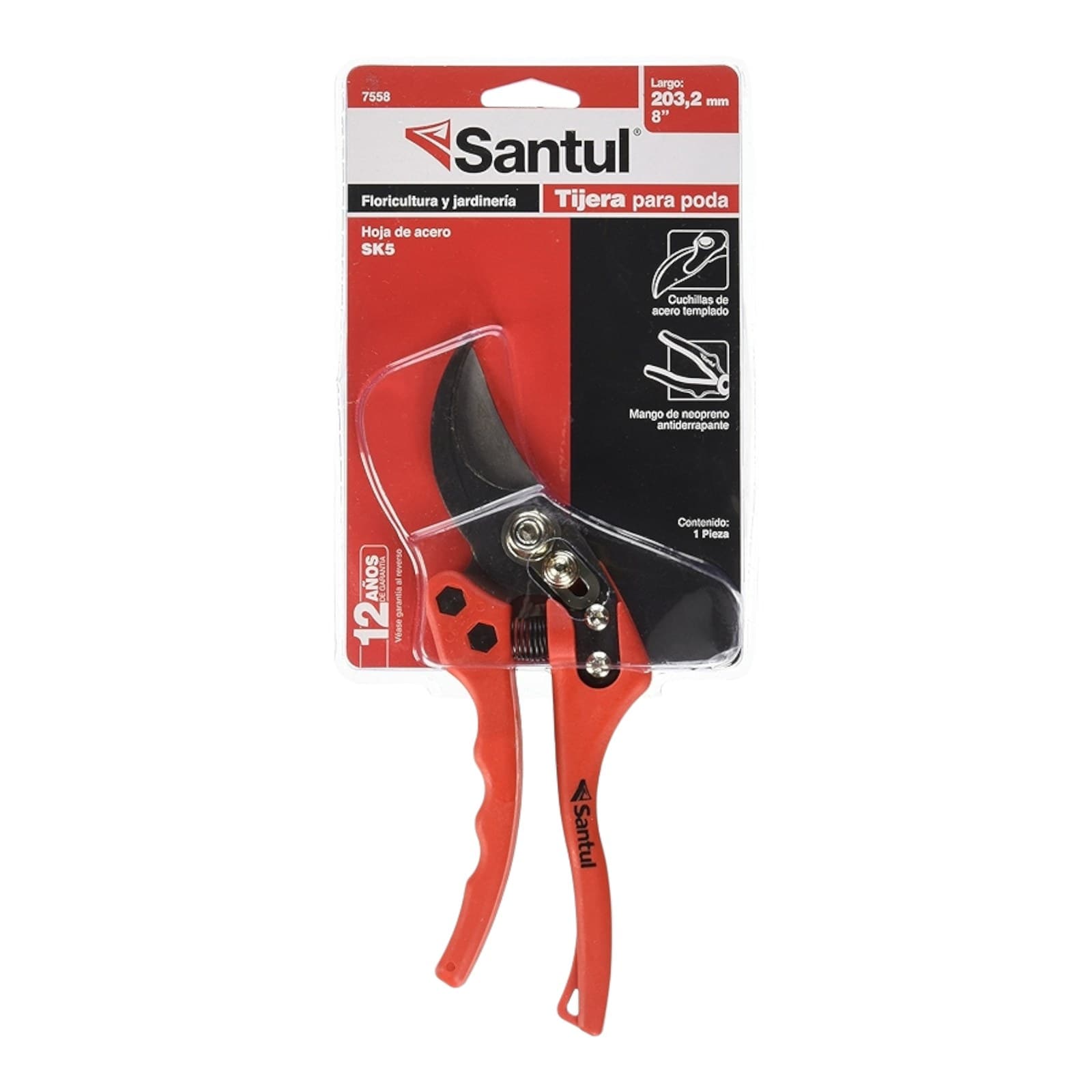 Tijera P/Poda de Acero 8" 7558 Santul