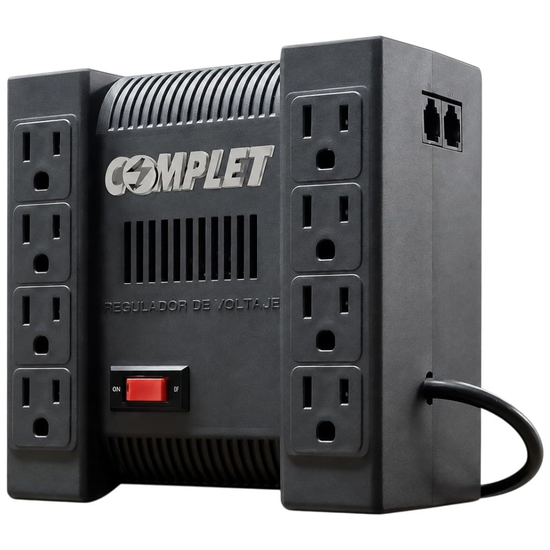 Regulador Voltaje 1300VA/650W 8 Entradas RE-153 ERV-9-001 Complet