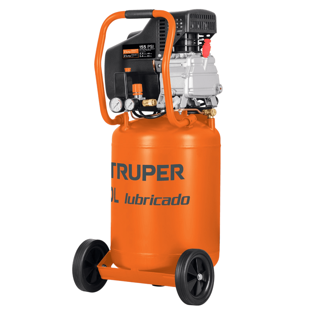Compresor de Aire Lubricado Vertical 50 LT 3-1/2 HP 40 PSI 127 V COMP-50LV Truper