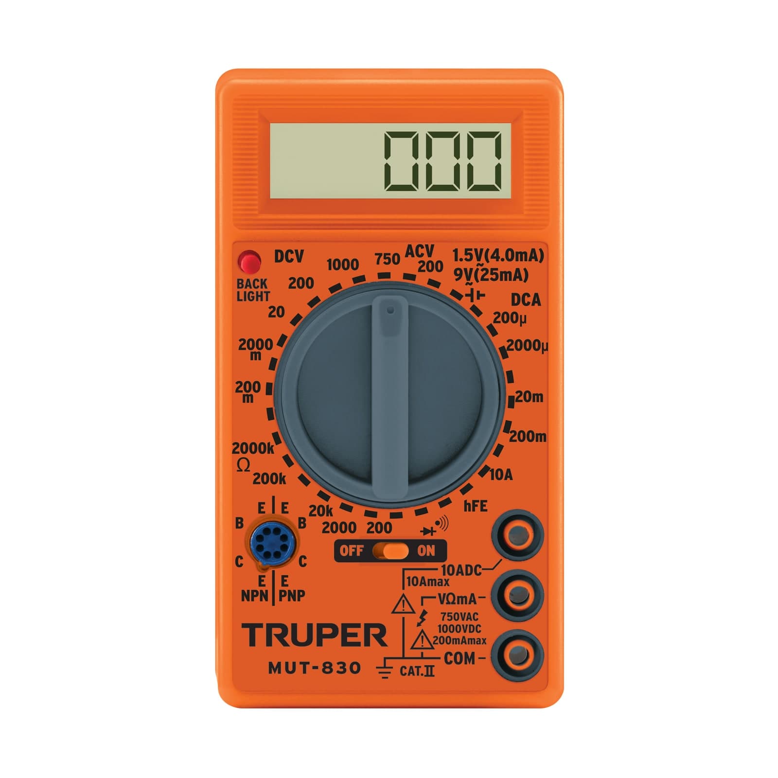 Multimetro Digital Escolar MUT-830 Truper