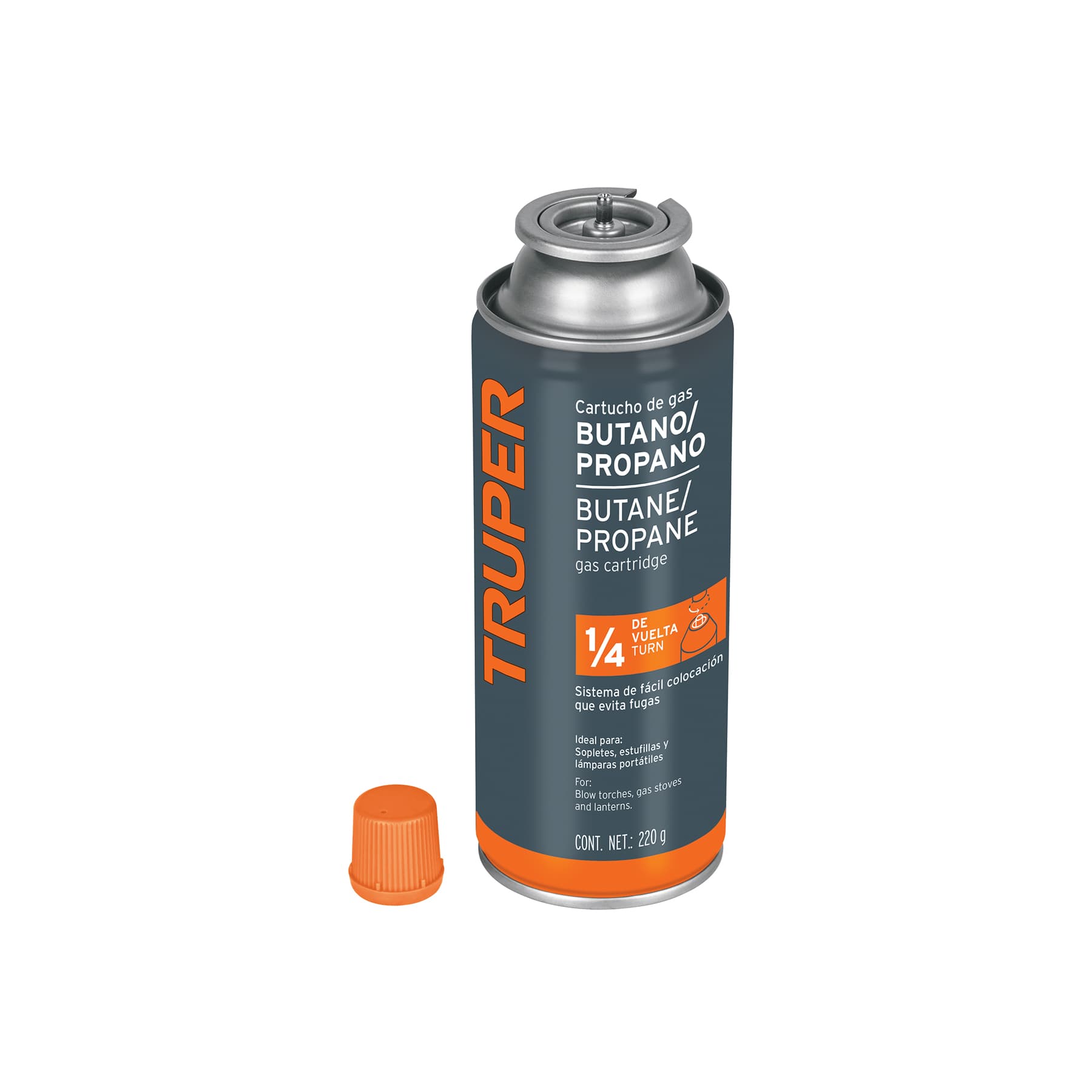 Lata Gas 1/4 de Vuelta 220 GR GAS-220X Truper