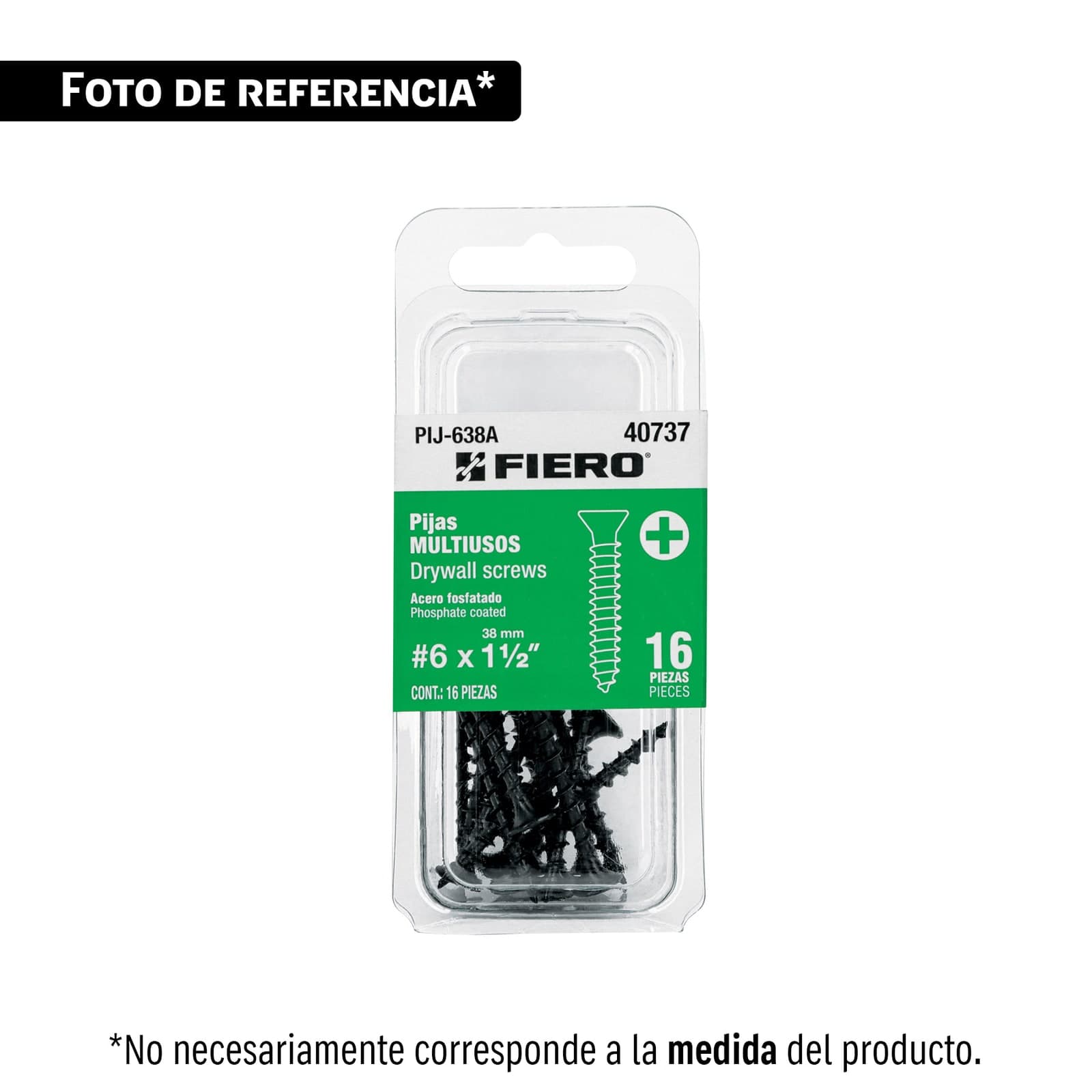 Pija Negra Blister #6 x 1 20 Pzs PIJ-625A Fiero
