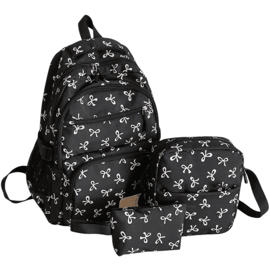 Kit Mochila Lonchera Lapicera Primaria Niña Moño V/Colores