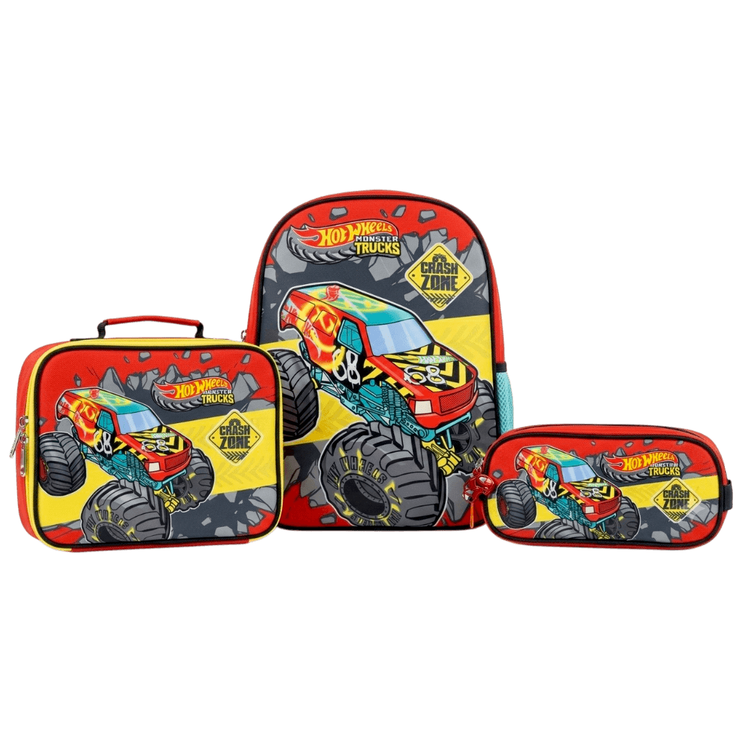 Kit Mochila Lapicera Lonchera HMT008-SE006A Hot Wheels Ruz