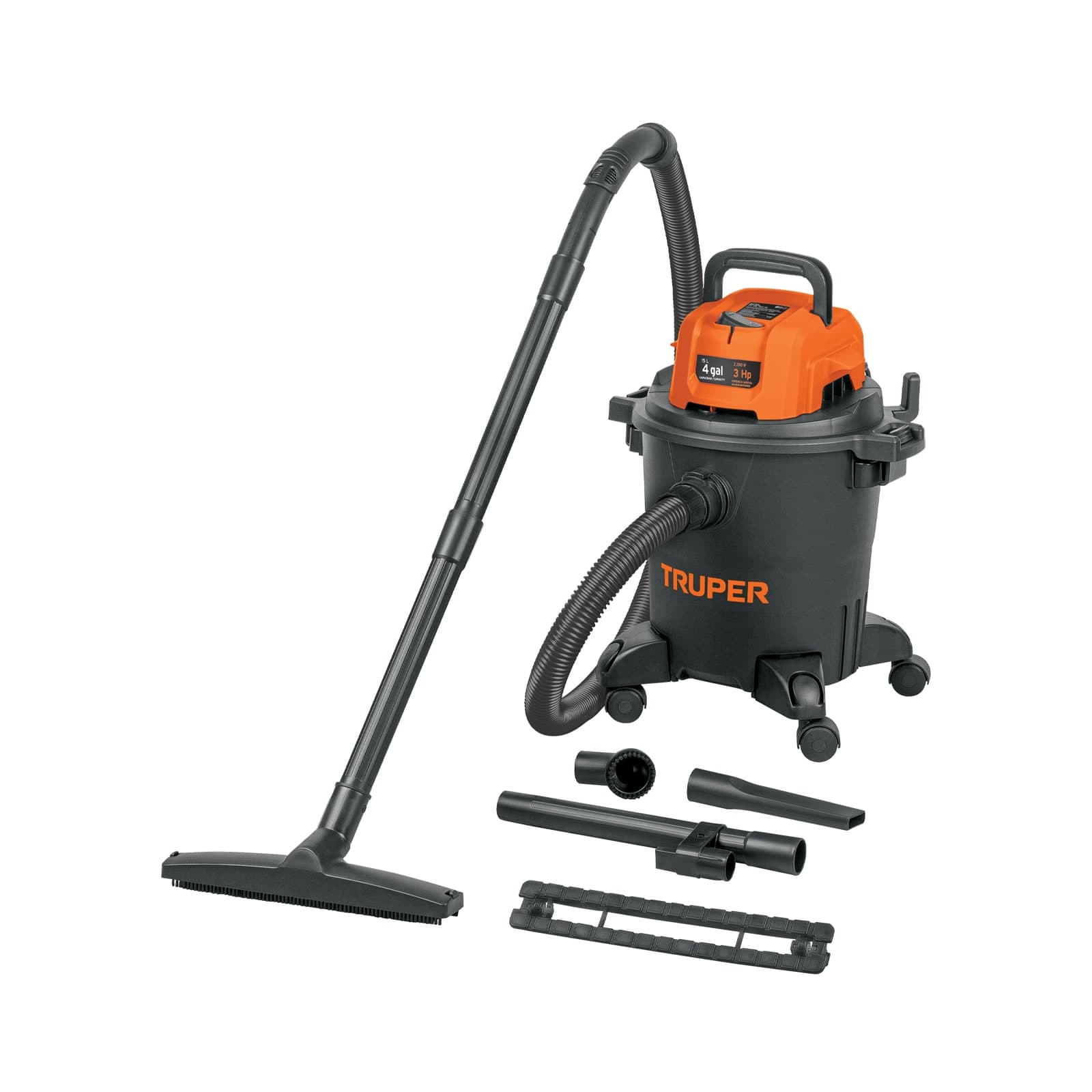 Aspiradora P/Solidos y Liquidos 4 Galones 3 HP ASP-04N Truper