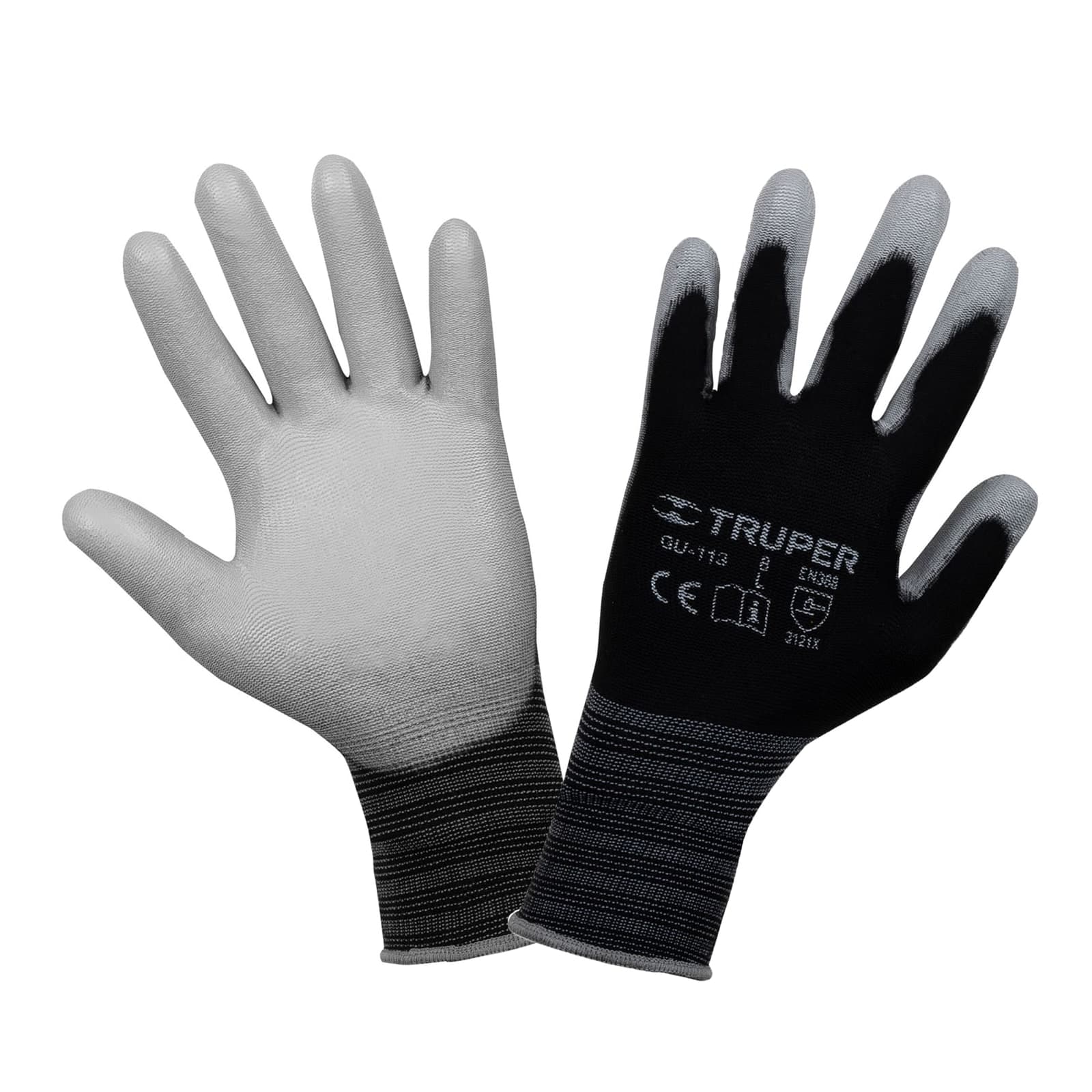 Guantes Nylon Recubiertos C/Poliuretano Grandes GU-113 Truper